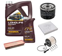 X Febi BILSTEIN Inspección Set 6L mannol Longlife 504/507 5W-30 para Dacia