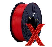 X Filament PLA Translúcido 1.75 mm 1000g Filamento para Impresión 3D Fabricado en Europa de X To Print (Glass Red)