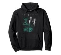 X-Files Mulder & Scully Logotipo Resplandeciente Sudadera con Capucha