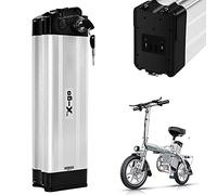 X-go Batería de Bicicleta Eléctrica 36V 10AH Batería E-Bike Litio 2 Pin con Cargador, Cierre Seguro, luz indicadora led para 350W 250W 100W Motor (36V 10AH 2 Port)