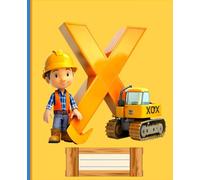 *X* HOME BUILDER LETTER MONOGRAM COMPOSITION NOTEBOOK Diary Journal Cute Whimsical Real Estate Construction Building Contractor Figurine Doll Art: ... Son Kid Child GIFT Pre School Kindergarten