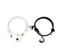 X-Institute 2Pcs Love Couple Astronaut Magnets to Attract Girlfriends Hand Rope Adjustable Braid Rope Couple Bracelets for Boyfriend and Girlfriend Long Distance