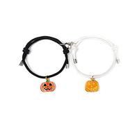 X-Institute Atractivo colgante hecho a mano con forma de corazón para parejas con dijes de Halloween, joyería de amistad emparejada, talla única, como se describe