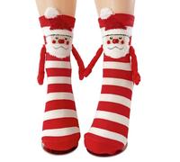 X-Institute Calcetines Navideños Magnéticos Tomados De La Mano Novedades Equipos Divertidos Pareja Calcetín Novio Halloween Calcetines Navideños Regalos Muñeca De Succión Magnética