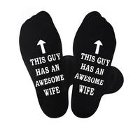 X-Institute Calcetines Negros Para Día De Valentín Para Hombre Este Chico Tiene Esposa Impresionante Estampado Letras Antideslizantes Novedad Con Puños