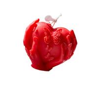 X-Institute Ceras de soja decorativas para meditaciones, alivio del estrés, decoración de mesa, accesorios de fotos, con forma de corazón, perfumado en forma de corazón