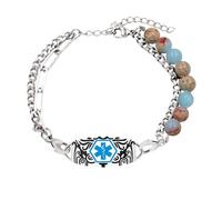 X-Institute Elegante Pulsera De Acero Inoxidable con Doble Hilo Y Grabado Personalización Pulsera De Tamaño Ajustable Pulsera De Esmalte
