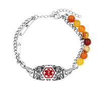 X-Institute Elegante Pulsera De Acero Inoxidable con Doble Hilo Y Grabado Personalización Pulsera De Tamaño Ajustable Pulsera De Esmalte