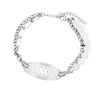 X-Institute Elegante Pulsera De Acero Inoxidable con Doble Hilo Y Grabado Personalización Pulsera De Tamaño Ajustable Pulsera De Esmalte