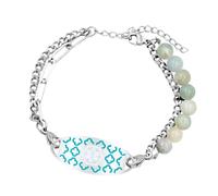 X-Institute Elegante Pulsera De Acero Inoxidable con Doble Hilo Y Grabado Personalización Pulsera De Tamaño Ajustable Pulsera De Esmalte