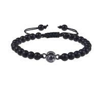 X-Institute Elegante pulsera de moda para parejas con 100 idiomas con la frase "I Loves You" en cristales mate y piedra portátil para aniversarios, talla única, como se describe