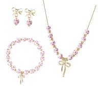 X-Institute Hermoso Conjunto De Joyas De Cuentas De Lazo De Cerámica Hecho a Mano Con Decoración Y Blanca Joyería De Para Pulsera De Cuentas De Porcelana Para Mujer