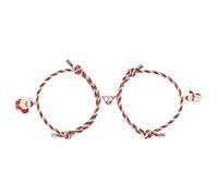 X-Institute Juego de 2 pulseras colgantes para pareja con cuerda de atracción de Papá Noel, para amantes de la joyería, talla única, como se describe