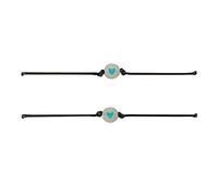 X-Institute Juego de 2 pulseras de mano con cuentas a juego, pulseras de la amistad, amigas, parejas, familiares, mujeres, adolescentes, niñas, pulseras de promesa para parejas