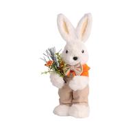 X-Institute Lindos conejitos de felpa para decoración de escritorio de Pascua, accesorios de fotos para el hogar, jardín, sala de estar, dormitorio, decoración bonita de Pascua