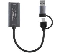 X-Institute Video Capturing Card Digital Converter Type C+USB To HDTV Video Record Capturing Device Grabber For PC Laptop Type C To HDTV Capture Cable