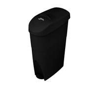 x Jofel - AM41600, Contenedor Sanitario Femenino, Con Pedal, Para Depositar Compresas Femeninas, Tapa Superior Extraible, Trampilla para Depositar las Compresas, 15 L Color Negro
