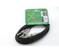 X-LEAD AC35PR030BK Cable adaptador - jack estéreo 1/4" / Jack 1/4", de metal - (3 m, negro) - MADE IN ITALY by INCO