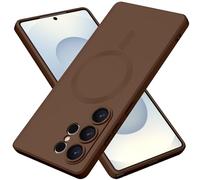 X-level Funda con MagSafe Compatible con Samsung Galaxy S25 Ultra, Silicona Magnética Ultra Fina Suave Carcasa Anti-Arañazos Antichoque y Protección Case para Samsung Galaxy S25 Ultra - Marrón