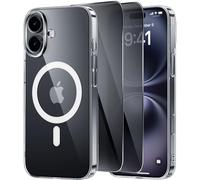 X-level Funda Magnética para iPhone 16, Compatible con Magsafe, con 2X Protector Pantalla de Privacidad, Carcasa Antigolpes Fina Antiamarilleo de 6,1 Pulgadas, Transparente