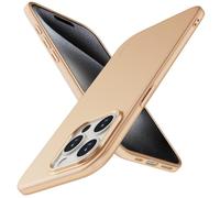 X-level Funda para iPhone 15 Pro, Suave TPU Gel Silicona Ultra Fina Anti-Arañazos y Protección a Bordes Funda Phone Case para iPhone 15 Pro - Oro