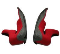 X-Lite X-403 GT/Ultra Carbon Almohadillas para mejillas, negro/rojo, Talla L
