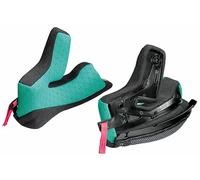 X-Lite X-502/Ultra Carbon Almohadillas para mejillas, negro-verde, tamaño 40 mm