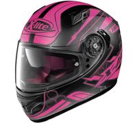 X-Lite X-661 Honeycomb N-Com Casco, negro mate/rosa, Talla XXS (54)