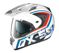 X-Lite X de 551gt Adventure Enduro Casco Moto Ligero de Fibra N- Com - Blanco Rojo Azul Tamaño M