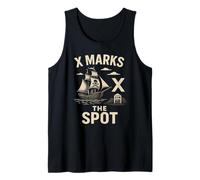 X marca el lugar - Entrenamiento de gimnasio pirata Treasure Fitness Hunt Camiseta sin Mangas