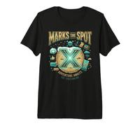 X Marks The Spot Adventure Espera Tesoro Digital náutico Camiseta Premium