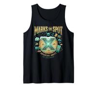 X Marks The Spot Adventure Espera Tesoro Digital náutico Camiseta sin Mangas