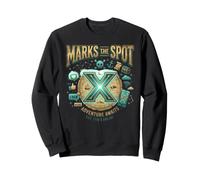 X Marks The Spot Adventure Espera Tesoro Digital náutico Sudadera