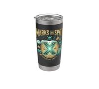 X Marks The Spot Adventure espera tesoro digital náutico Vaso térmico de acero inoxidable de doble pared