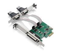X-MEDIA Tarjeta adaptadora PCI Express (PCIe x1) DB9 Serial/RS232 y un solo puerto paralelo DB25 - Compatible con ECP/EPP/SPP y UART 16C550 - Soporte de perfil bajo incluido [XM-PEX-1P2S]