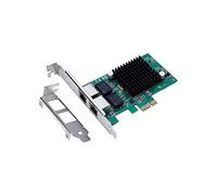 X-MEDIA XM-NA3821 PCI-E - Tarjeta de red PCI-E de 2 puertos dual 10/100/1000Mbps Gigabit Ethernet PCI Express (PCIe x1), adaptador de red, chipset Intel 82575, compatible con Windows 10 y Linux
