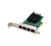 X-MEDIA XM-NA3840 PCI-E 4 puertos Quad 10/100/1000Mbps Gigabit Ethernet PCI Express (PCIe x1) tarjeta de red de servidor/adaptador de red, chipset Realtek RTL8111F, compatible con Windows 11 y Linux