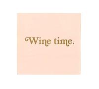 X&O Paper Goods TW4-22032 Wine Time C.R. Gibson - Servilletas de papel rosa para cóctel, 20 unidades, x 5,5