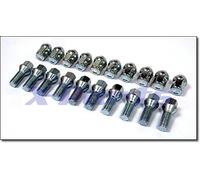 X-Parts 20 tornillos para llantas de aleación para VW Bus T2/T3, acero inoxidable, hexagonales, plateados