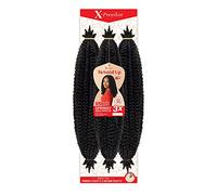 X-pression Braid Outre Crochet Trenzas x-pression Twisted Up 3X Springy Afro Twist 24 pulgadas (1 paquete, 2T1B/27)