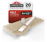 X-Protector Almohadillas Patas Sillas - 20 PCS - Tiras de Fieltro Adhesivo Rectangulares