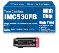 X psblty Cartuchos de tóner compatibles IM C530FB (418240 418241 418242 418243) con Chip, Alta Capacidad y Alto Rendimiento.para Ricoh IM C530F C530FB,Magenta-IMC530FB