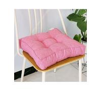 X psblty Cojín Felpa Asiento Cojín Asiento Grueso con Ribete 3D - Funda Lino Sintético Color Liso, Colores Pastel Cuadrado para Sofá, Coche, Tatami Y Ventanal(Pink,50 * 50 * 9cm)