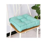 X psblty Cojín Felpa Asiento Cojín Asiento Grueso con Ribete 3D - Funda Lino Sintético Color Liso, Colores Pastel Cuadrado para Sofá, Coche, Tatami Y Ventanal(Lake Blue,45 * 45 * 9cm)