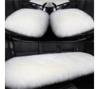 X psblty Cojín Felpa Asiento Juego 3 Cojines Lana para Asiento Coche Invierno, Forro Polar Y Almohadilla Felpa Pelo Largo para La Parte Delantera Trasera, Universal(Blanco)