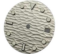 X psblty Esfera de reloj de 28,5 mm, esfera luminosa verde con patrón de ondas marinas, accesorio de repuesto para hombres para movimientos NH35/36/4R/7S, negro, talla única