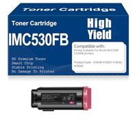 X psblty IM C530FB Negro, Cian, Amarillo, Magenta Cartuchos de tóner Compatibles 418240, 418241, 418242, 418243 Tóner Alto Rendimiento para Ricoh IM C530F C530FB con Chip,Magenta-IMC530FB