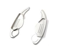 X psblty Pegatinas Extensibles Para Palanca Cambios Volante Coche Para Jaguar Para XF Para XE Para XJ Para F-PACE Para F-TYPE Para X760 Levas Cambio Volante Coche(Silver)