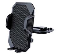 X psblty Soporte Móvil Coche Soporte para Teléfono con Ranura para CD Coche Doble Clip Instalación Automática 3s Y A Prueba Golpes para 15 Pro Max/14/13 para Samsung Suporte Telemovel Carro(Black)