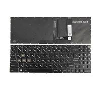 X psblty Teclado for portátil MSI con distribución RU/US, Compatible con MS-15H1/15H2/15K1/15HK/17S1/1585/1583, Cyborg 15 A12V/A13V/A13U/A13VF y Cyborg 15 AI A1V.(White Backlit RU)